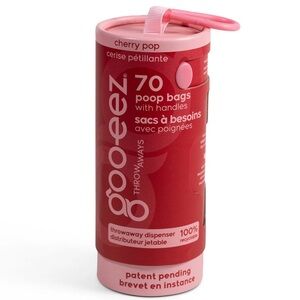 Goo-eez Throwaways Poop Bag Dispenser - Cherry Pop (70 Bags in each)LOT of  6